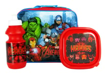 Marvel Avengers Insulated Lunch Pack Set Heroes Bag Drink Bottle & Sandwich Box