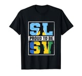 Proud Vincentian St Lucian Mix Vincent and St Lucia Heritage T-Shirt