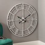 Large Kitchen Wall Clock Living Room Antique Open Face Roman Numerals Watch