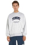 Tommy Jeans Boxy Cotton Sweatshirt, Silver Grey