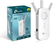 TP-Link Répéteur WiFi(RE450), Amplificateur WiFi AC1750, WiFi Extender, WiFi Booster, 1 Port Ethernet, couvre jusqu'à 140㎡, Compatible avec toutes les box internet, jusqu'à 140m²|20 appareils