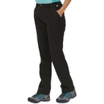 Regatta Womens Fenton Durable Softshell Walking Trousers - Black - Size 12 Short