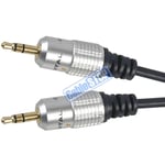 20M Stereo 3.5mm Plug to Plug OFC Shielded Aux Audio OFC Cable Gold 20 Metres