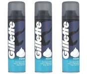 Gillette Classic Sensitive Skin Mens Shaving Foam 200ml x 3