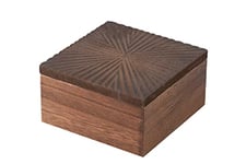 Adda Home Boîte décorative en bois, 11 x 11 x 6 cm