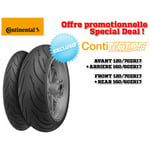 Däckset sport-Touring continental - Sport touring contimotion 120 70 zr 17 160 60 fram bak