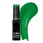 Mylee Liner Gel Nail Polish 7ml [Groovy Green] With Built-In Nail Art Brush - UV/LED Soak-Off Nail Art Manicure Pedicure for Professional, Salon & Home Use - Long Lasting & Easy to Apply