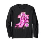 Cowgirl Boots Pink Baby Bow Preppy y2k Coquette Long Sleeve T-Shirt