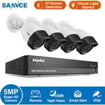 8 canaux 5MP Super hd filaire dvr Système de caméra de sécurité pour entreprise à domicile Vision nocturne infrarouge Surveillance intérieure 4