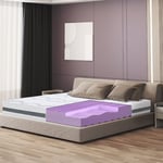 Matelas 100 x 190 à fermeté moyenne Hauteur 25 cm Propriétés orthopédiques et automodelantes Tissu hypoallergénique et respirant Fabriqué en Italie