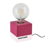 Homemania Lampe de Table Cube - Cube - Bureau, Office, Table de Chevet - Rose, Blanc, Noir en Bois, 9,5 X 9,5 X 9,5 cm, 1 X E27, Max 100W