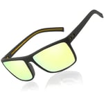 Perfectmiaoxuan Lunettes de soleil polarisées hommes femmes Mode Sommer Vacances Extérieur Conduite Pêche léger TR90 incassable cadre UV400 protection carré lunettes de soleil