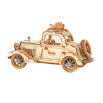 Rolife Puzzle 3D Maquette en Bois a Construire pour Adulte Enfants Voiture Ancienne, Kits de Modèles de Bricolage Construction Jouet, Vintage Car