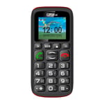 Maxcom Mm428, Bär, Dubbla Sim-Kort, 4,57 Cm (1.8"), Bluetooth, 800 Mah, Svart, Röd