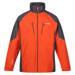 Regatta Mens Calderdale IV Waterproof Softshell Hooded Walking Jacket (Rusty Orange/Ash) material_polyester - Size 3XL