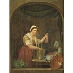 Artery8 De Ruyter The Kitchen Maid Portrait Painting Unframed Wall Art Print Poster Home Decor Premium