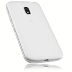 mumbi Coque de protection pour Lenovo Moto G4 Play TPU gel silicone transparent blanc