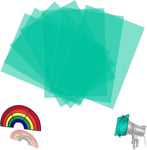 Lot de 7 filtres photo 29,7 x 21 cm gelées photo vert couleurs filtres transparents superposables filtres A4 pour lumière LED Studio Flash Photo Correction Couleur DIY