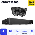 5MP Kit Caméra de Surveillance 8CH Extérieure 6 en 1 dvr Smart ir 2Caméra Vision Nocturne IP66 app à Distance Video cctv Set - Annke