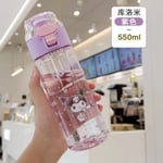 Kawaii Sanrio Vatten Flaska Kuromi Cinnamoroll Tecknad film Anime Glas Kopp Sleeve Leksaker