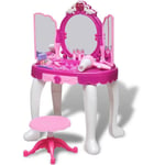 Maison Chic - Coiffeuse jouet 3 miroirs Table de maquillage pour enfants avec lumière et son 48670