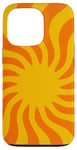 Coque pour iPhone 13 Pro Simple style rétro années 70 soleil et rayons