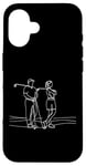 Coque pour iPhone 16 Golf Club One Line Art Dessin Golf