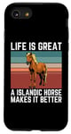 iPhone SE (2020) / 7 / 8 Horse Retro Life Is Great A Islandic Horse Makes It Better Case