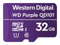 WD Purple SC QD101 WDD032G1P0C - Carte mémoire flash - 32 Go - UHS-I U1 / Class10 - micro SDHC - violet