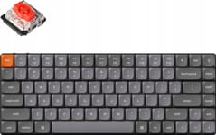 Keychron - K3 Max Qmk/Via Wireless Custom Mechanical Keyboard - Low Profile Wireless Mechanical Keyboard Hvit Gateron Rød