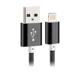 1 m Lightning Charger Data Latauskaapeli Apple Iphone 14 13 11 -puhelimeen - musta