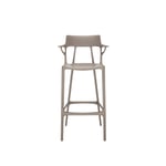 Kartell - A.I. Stool Recycled, Grey - Barstolar & barpallar - Philippe Starck - Grå - Plast