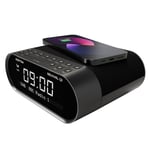 DAB+ FM Radio Clock Alarm Wireless Charger Bluetooth AZATOM Revival Q1 Black