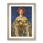 The Golden Bowl By Frank Cowper Cadogan Classic Painting Framed Wall Art Print, Ready to Hang Picture for Living Room Bedroom Home Office Décor, Oak A4 (34 x 25 cm)