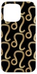 Coque pour iPhone 15 Pro Max Zodiac Sign Gold-Colored Pattern For Astrology Lovers Leo