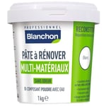 Pâte à rénover Multi-matériaux, bi-composant avec eau, multi-supports et multi-usages, coloris blanc pot de 1 kg