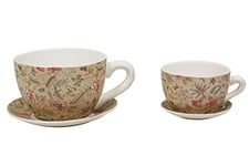 Mimbre Natural Deux Set De Deux Tasse Pot Jardin Avoine S/2 (33×25.5×16)