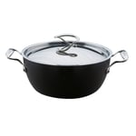 Circulon Style Non-Stick Hard Anodised Aluminium Casserole Pan, 26cm