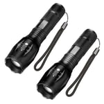 Lampe Torche led Ultra Puissante, 1000 Lumens Lampe de Poche, Zoomable, 5 Modes D'éclairage, Antichoc Anti-dérapant pour Camping Randonnée Urgence,