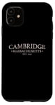 Coque pour iPhone 11 Cambridge, Massachusetts - Simple Cambridge, MA