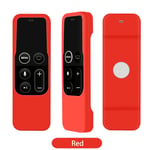 Red Housse de protection pour télécommande Apple TV 4, en Silicone, étanche Nipseyteko