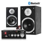 HiFi Speakers and Stereo Amplifier with Bluetooth, 5" Home Audio Music System