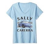 Disney Pixar Cars Sally Carerra Finish T-Shirt avec Col en V