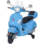 Globo Jouets - Vespa Électrique GTS Super Sport 12 V Bleu, 102 x 75 x 51 Moto électrique pour Enfants - e-Spidko 39987