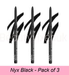 NYX - Mechanical Eye Liner Pencil Black - X3 Pack of 3