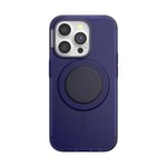 PopSockets Coque pour iPhone 15 Pro avec poignée Ronde Compatible avec MagSafe, Coque de téléphone pour iPhone 15 Pro, Compatible avec Chargement sans Fil, Bleu Marine