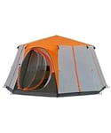 Coleman Cortes Octagon 8 Man Person Camping Tent - Orange / Grey