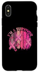 Coque pour iPhone X/XS Ruban rose « Im A Survivor » pour la sensibilisation au cancer du sein