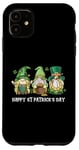 Coque pour iPhone 11 Gnomes irlandais heureux de la Saint-Patrick