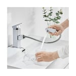 Cyslmuk - Mitigeur Lavabo avec Douchette Extractible Chrome Moderne Robinet pour Lavabo et Vasque Salle de Bain wc Robinetterie